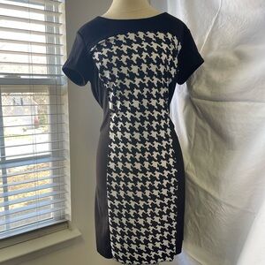 Shelby & Palmer Black and White Patterned Mini Dress
